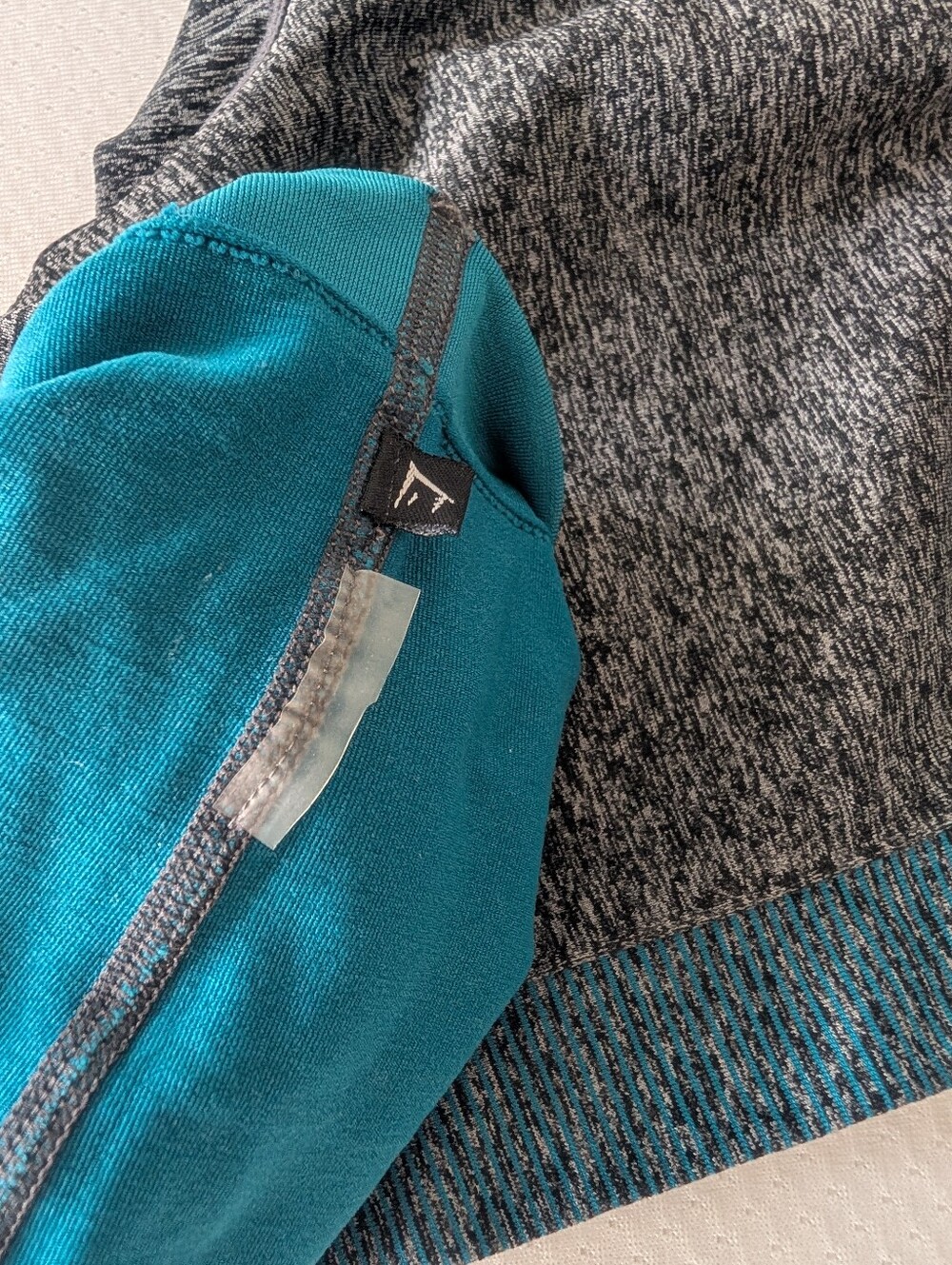 Gymshark Amplify Leggings Black Marl/Deep Teal Women's Sz S - Picture 9 of 12